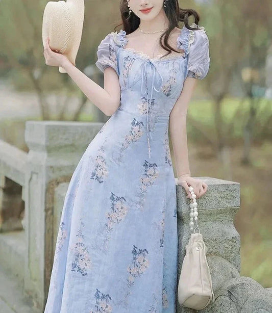 Betsy Blue Romantic Cottage Fairy Dress