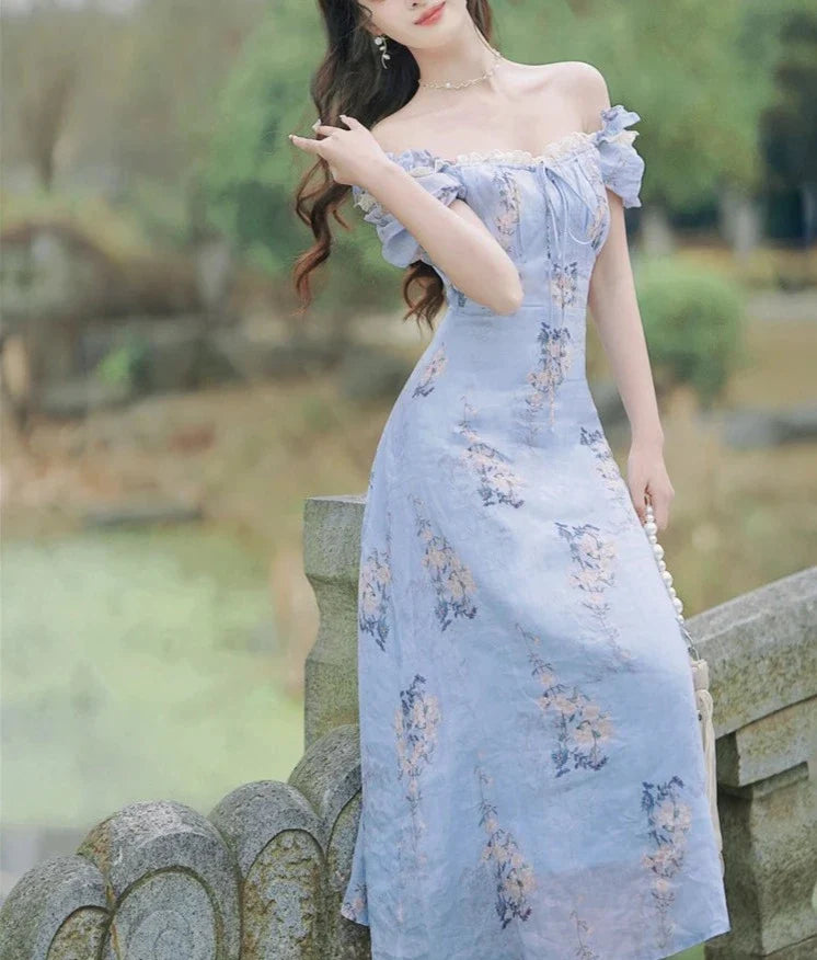 Betsy Blue Romantic Cottage Fairy Dress