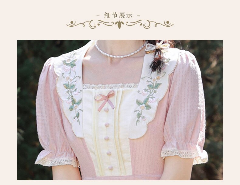 Petal Dew Vintage Academia Aesthetic Dress