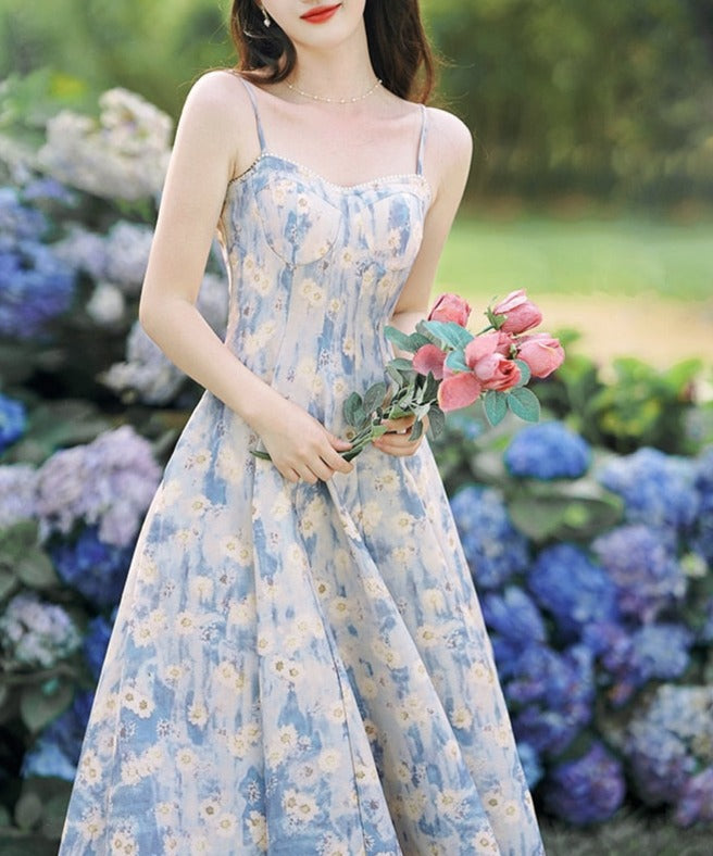 Margarita 50s Pastel Flower Vintage-Style Princess Dress