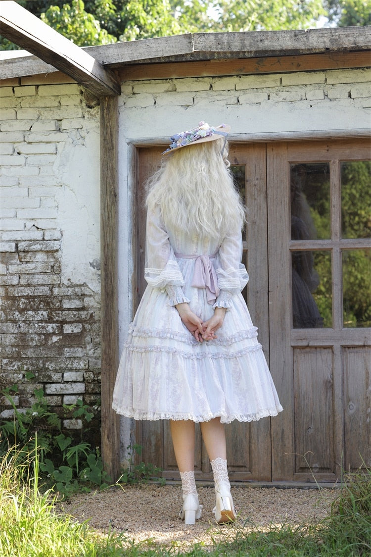 Ghost Fairy Violet Romantic Royalcore Dress