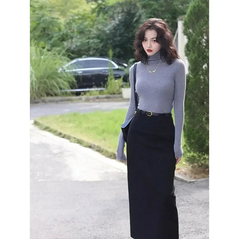 High-End Feeling Purple Star 24Autumn/Winter Knitted Top Women's Soft Supple Vintage French Style Sweater Known For Its Excellen