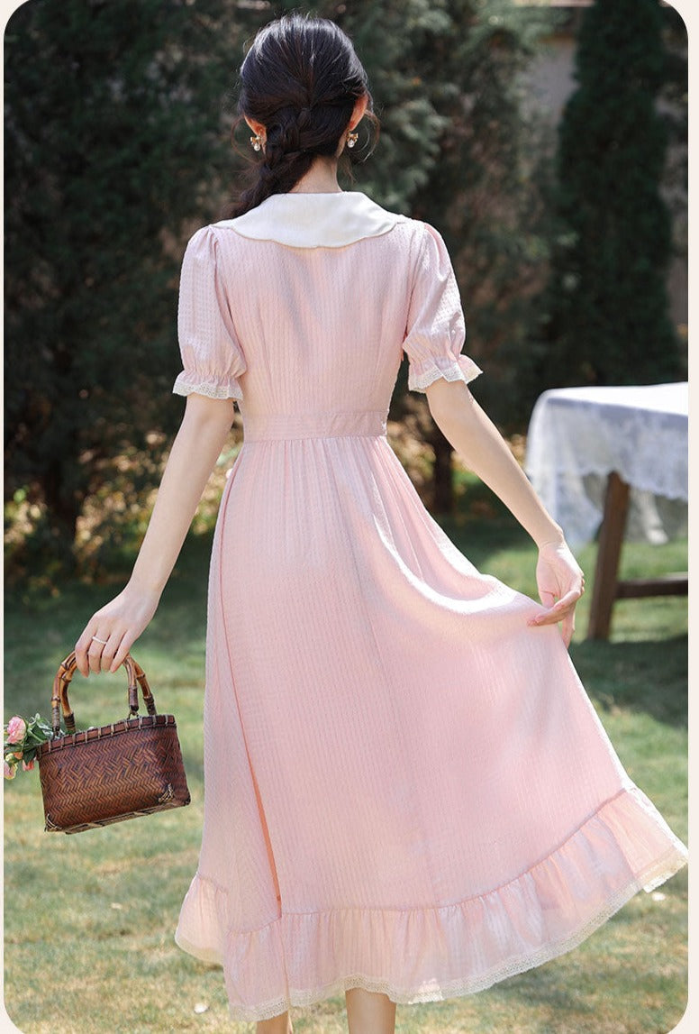 Petal Dew Vintage Academia Aesthetic Dress