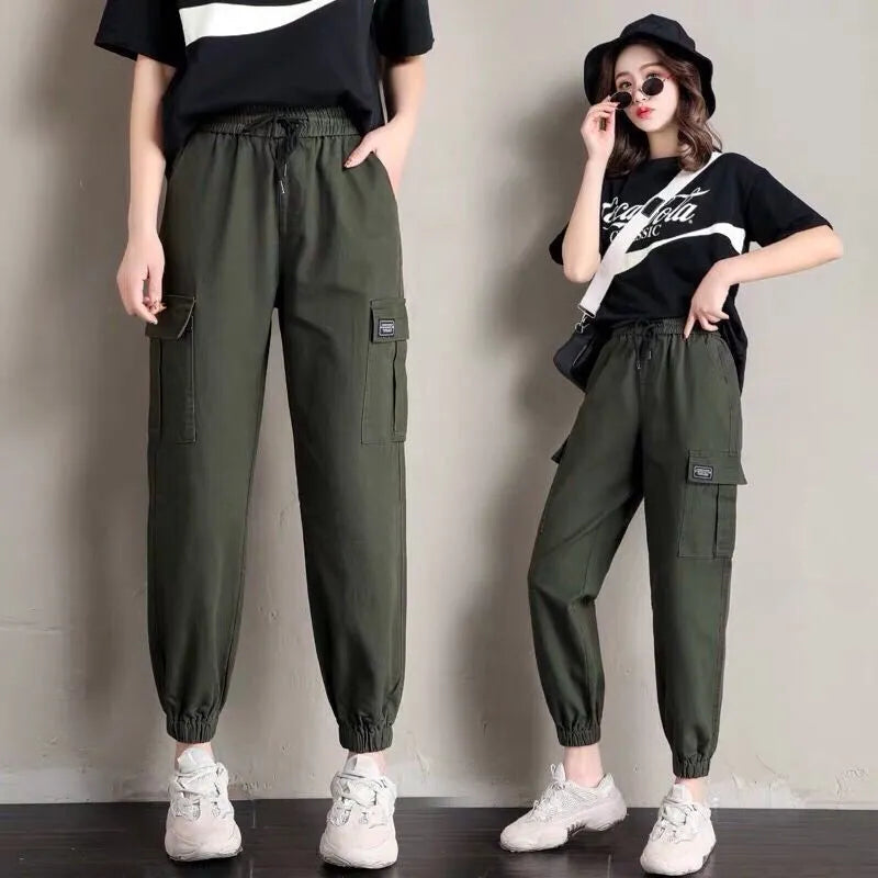 Overalls Women High Waist Sweatpants Streetwear Casual Pants Loose All-match Leggings Y2K Korean Harajuku Fashion Pants