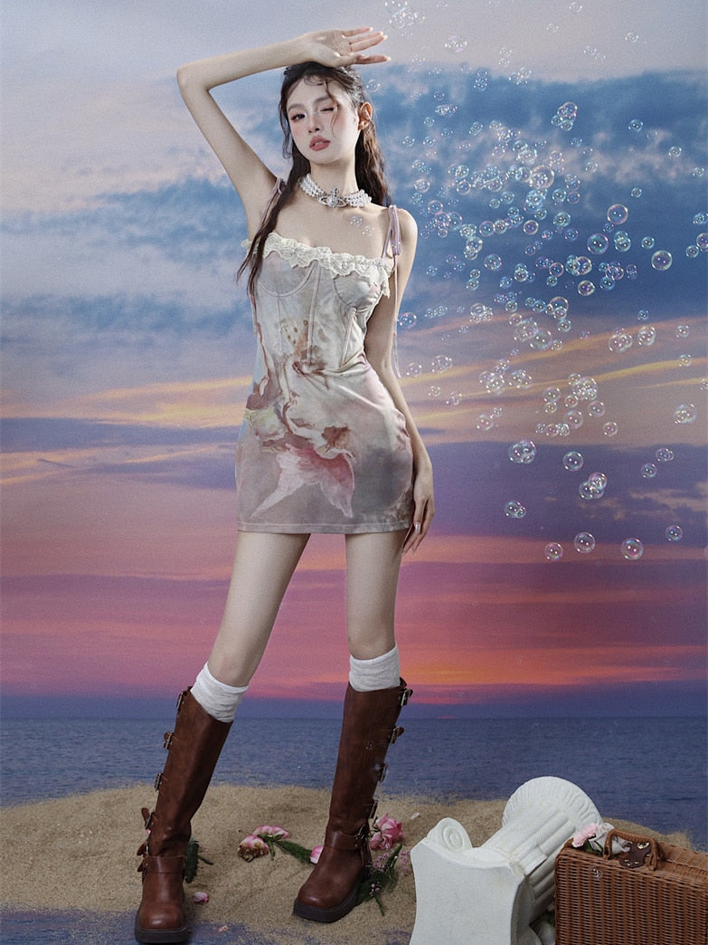 In Heaven Renaissance Angelcore Mini Dress