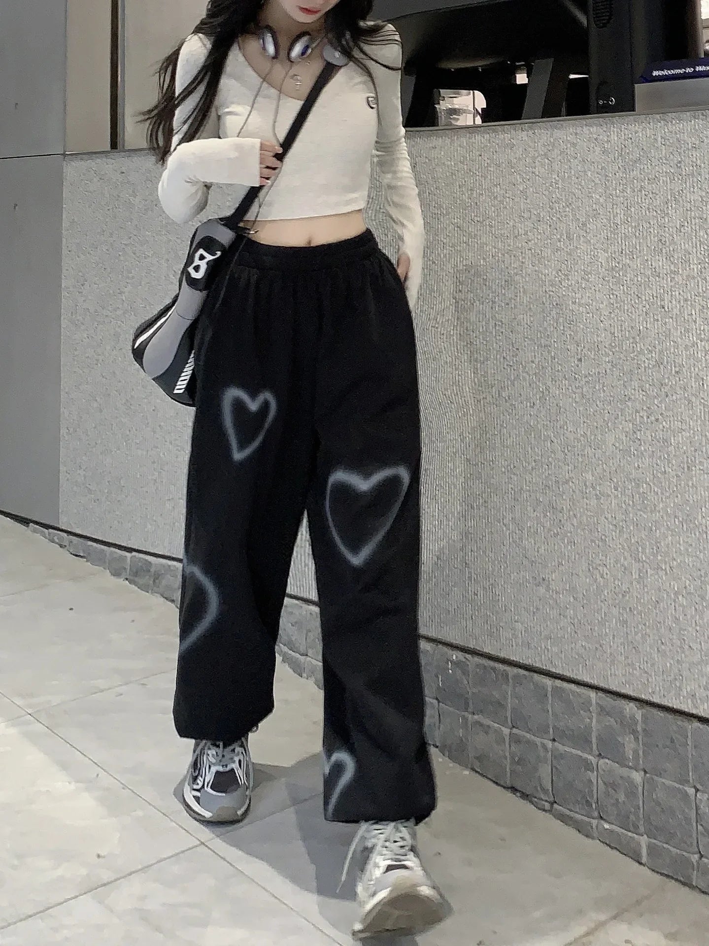 Y2K Style Women Cargo Pants Loose Low Waist Sweatpants Hip Hop Oversize Pants Harajuku Fashion Vintage Casual Wide Leg Trousers