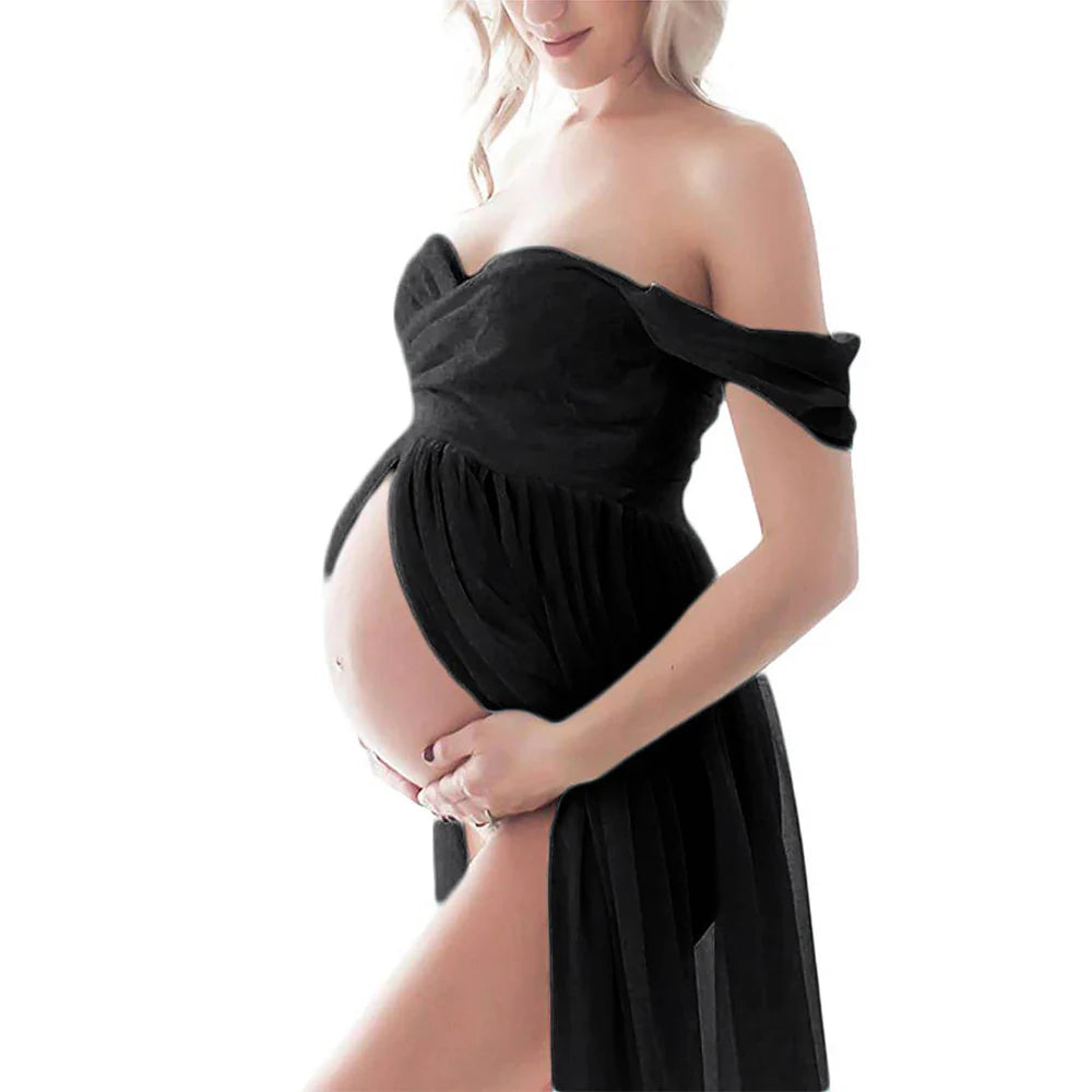 WARMMETA Dresses For Photo Shoot Sexy Robe Grossesse Shooting Photo Maxi Dress Wedding Party Photography Pregnant Women Clothe