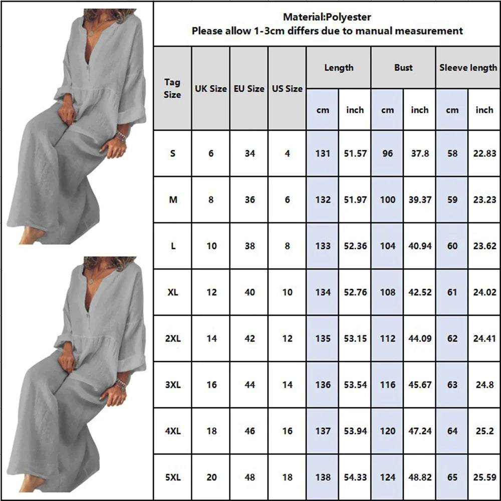 WARMMETA Linen Long Dress for Women 2024 Summer Pure Color Casual Short Sleeve Shirt Dress Beach Female Clothing Y2K Vestido Robe