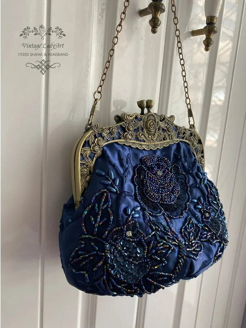 Victorian Embroidered Handbag Purse