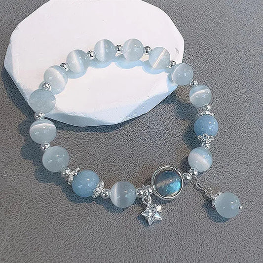 Sea Blue Treasure Moonlight Crystal Bracelet