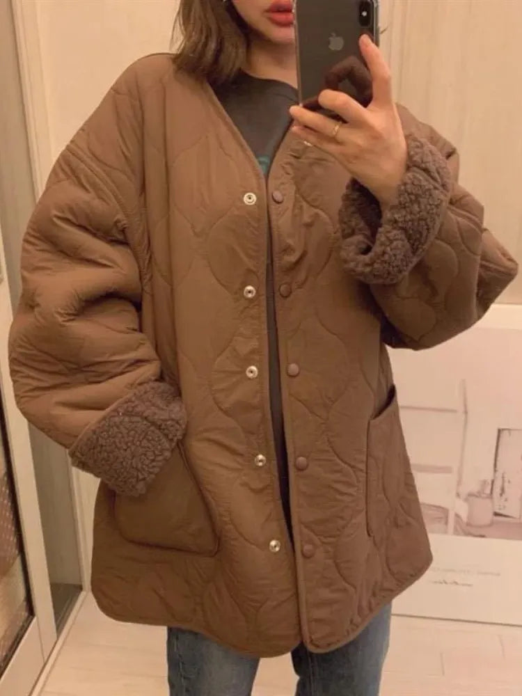 Womens Winter Clothing 2023 Jackets Warm Quilted Coat Korean Fashion Casual Fleecing Cotton-padded Clothes New in Outerwears