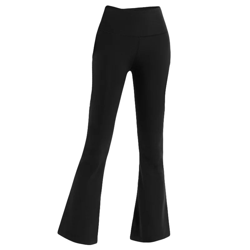 Fitness LuLu Running Street Women Yoga Pants Groove Flares High Waist Tight Belly Sports Yoga  Workout SexyNine Minutes Pants