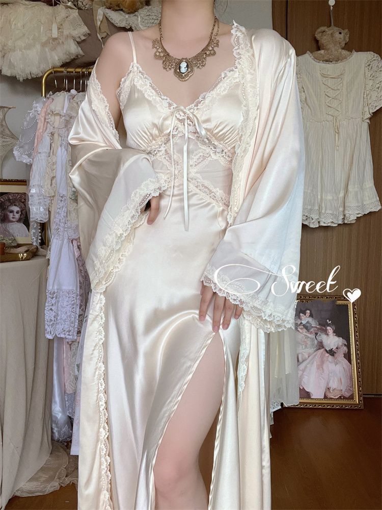 Moira Soft Satin Chemise Dress/Robe/Nightie