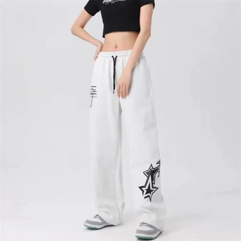 Gray Sweatpants for Women Autumn New Baggy Fashion Oversize Sports Pants Streetwear Jogger Trousers Female