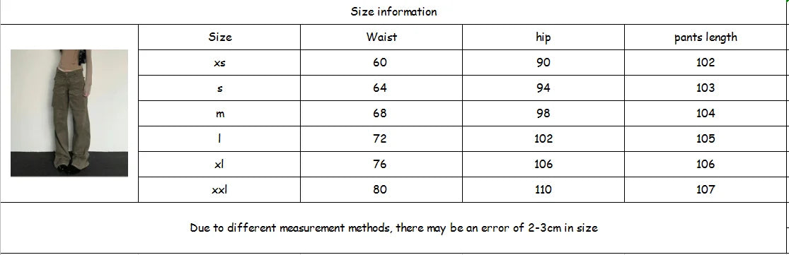 PICSGIRL -  American Retro Street Style Multi-pocket Overalls Fashionable Straight Casual Pants Simple Hot Girl Y2k Trousers Women Clothing