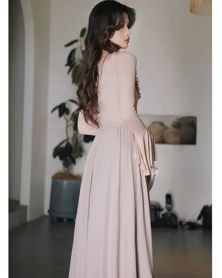 Eleonora Mauve Soft Ethereal Aesthetic 2-Piece Dress Set