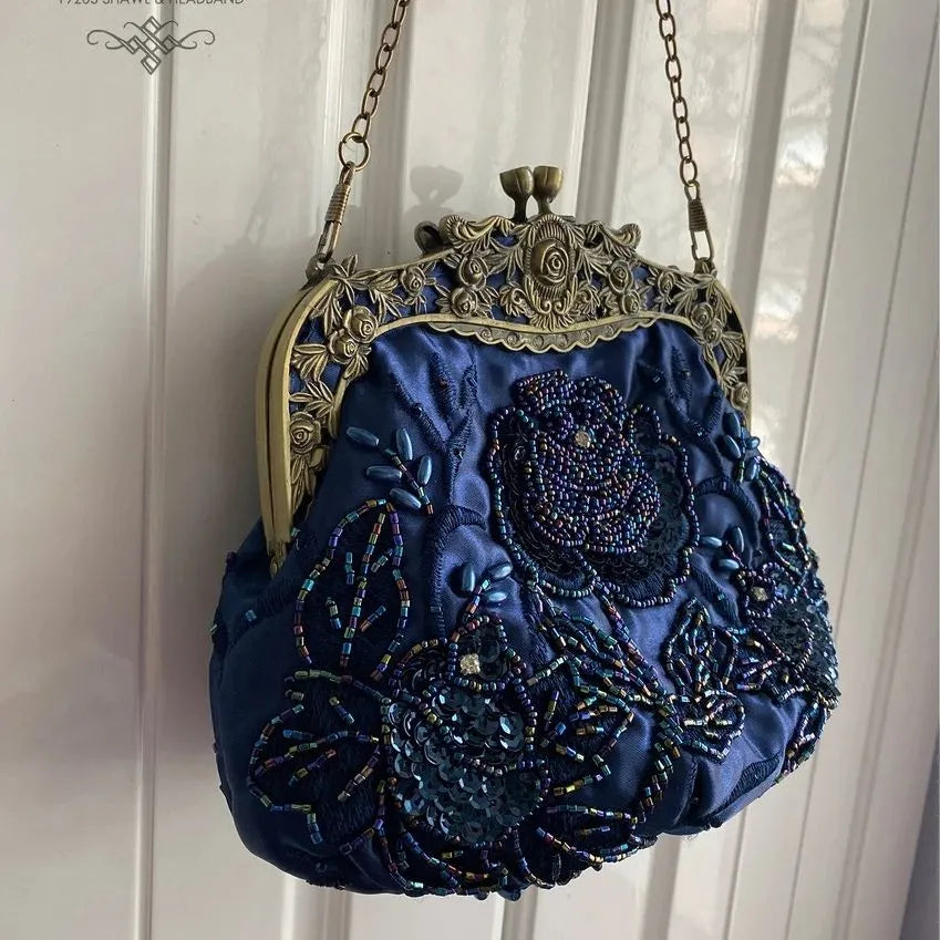 Victorian Embroidered Handbag Purse