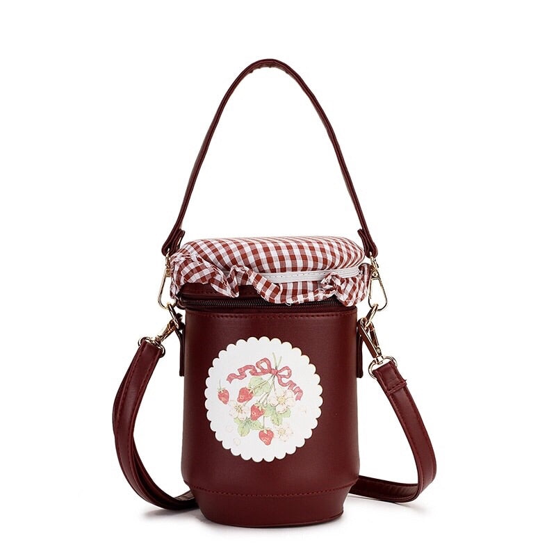 Strawberry Jam Jar Bucket Kawaii Lolita Jfashion Bag