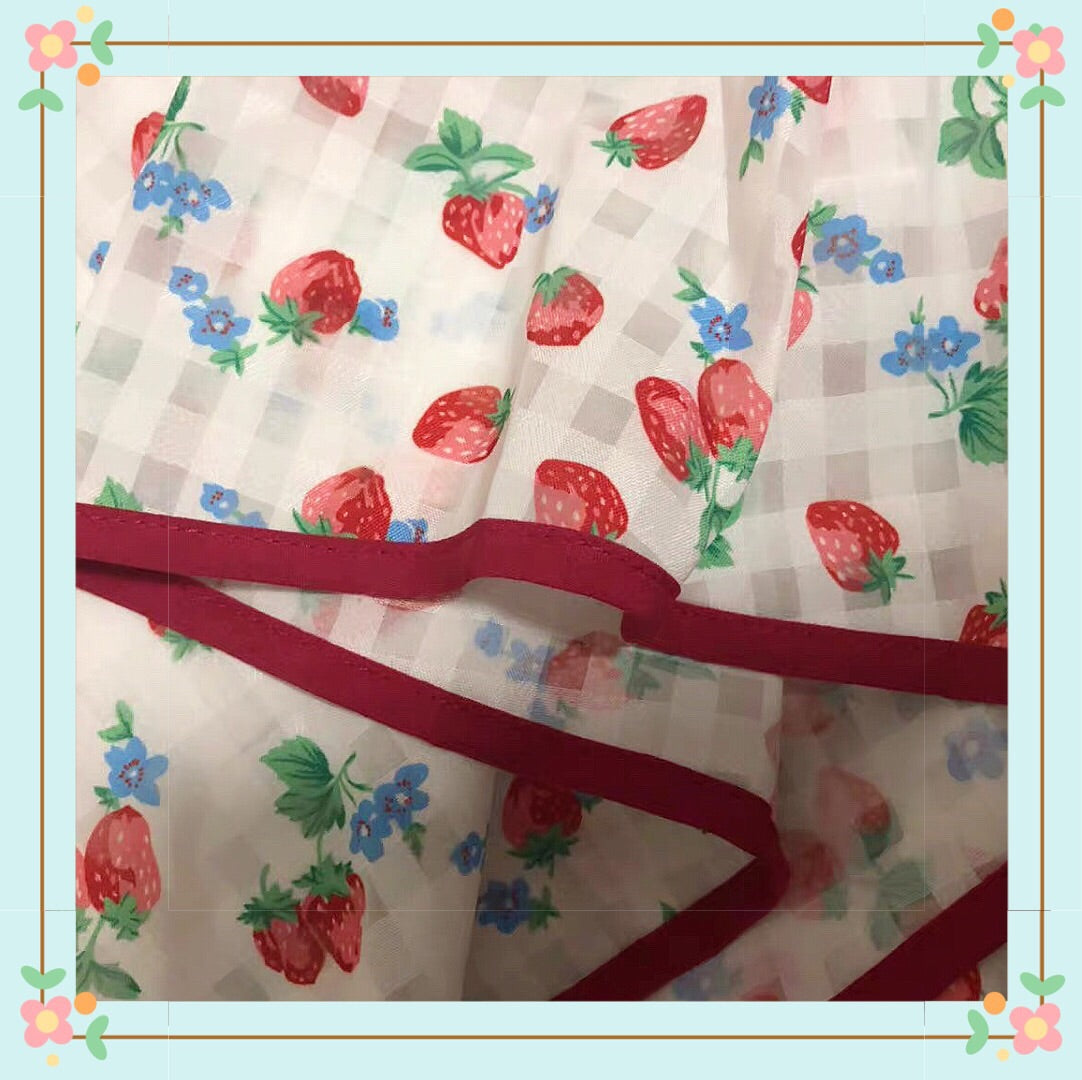 Sweet StrawBerry Kawaii Girl Dolly Mini Dress