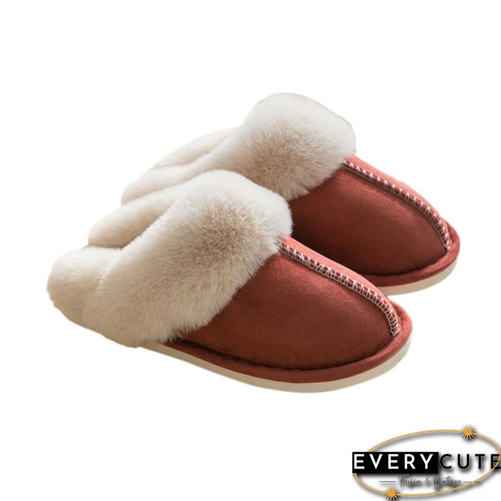 Fashion Women Winter Slippers Indoor Bedroom Lovers Couples Shoes Fashion Warm Shoes Flat Flat Antiskid Slipper