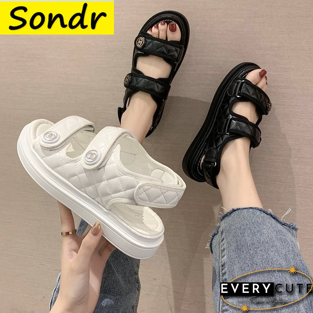 Sports Women Sandals Ins Hot Sale Summer Student Female Sandals Women's Casual Shoes Designer Sandals Thick Flat Sandals