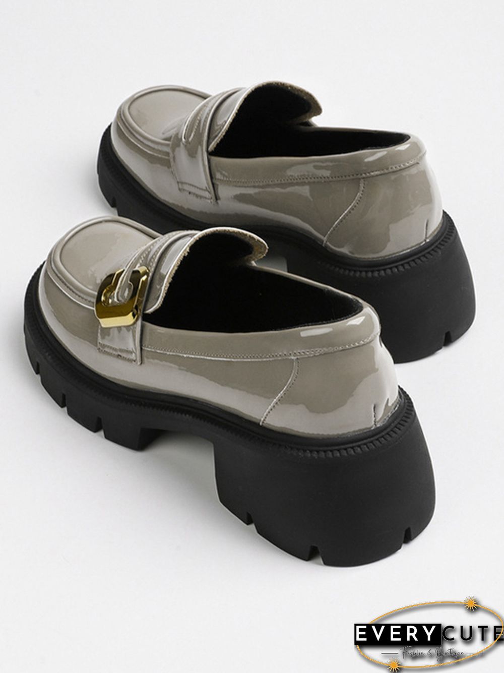 Round-Toe Split-Joint Loafers