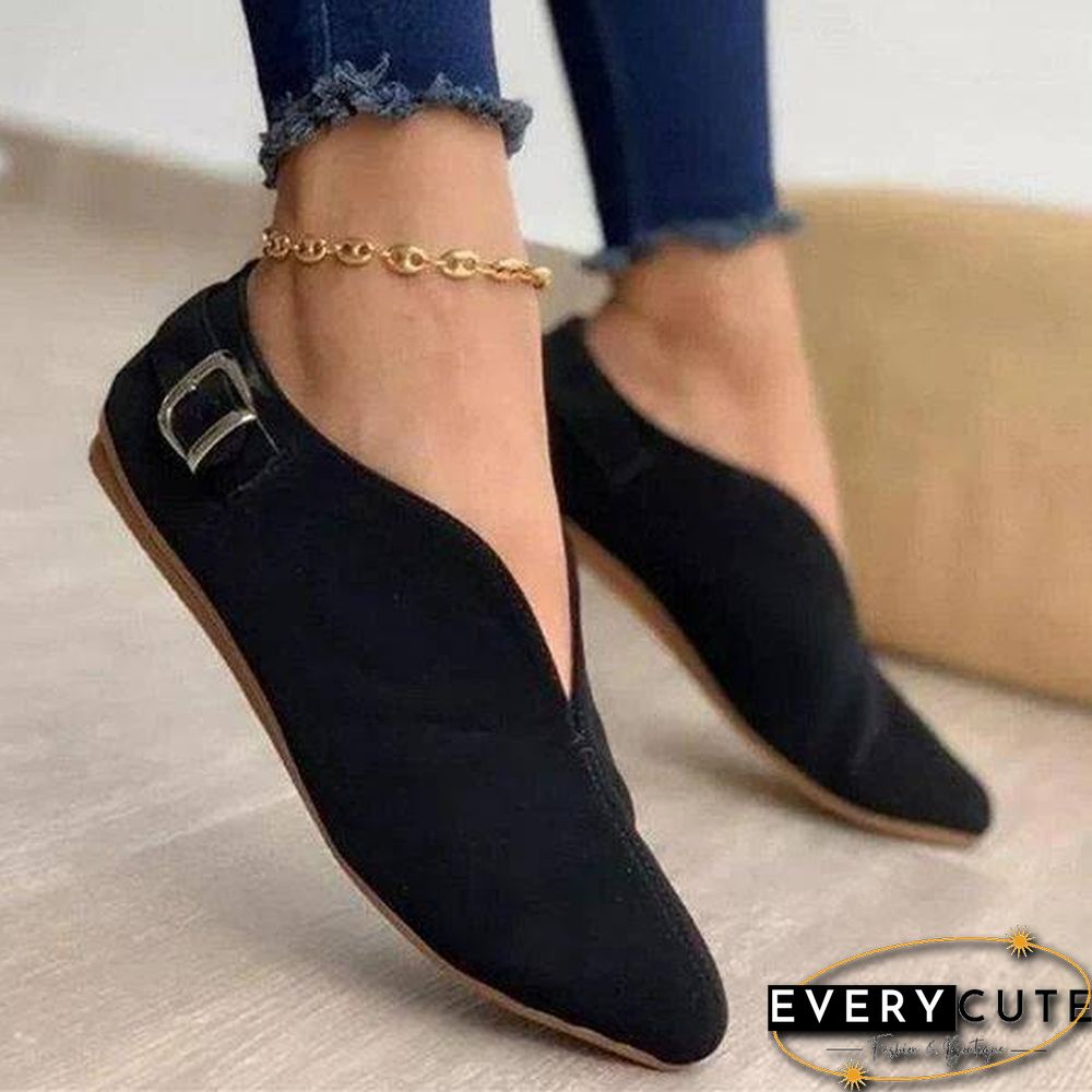 Pointed Toe Suede Women Flats Shoes Woman Sneakers Summer Fashion Sweet Flat Casual Shoes Women Zapatos Mujer Plus