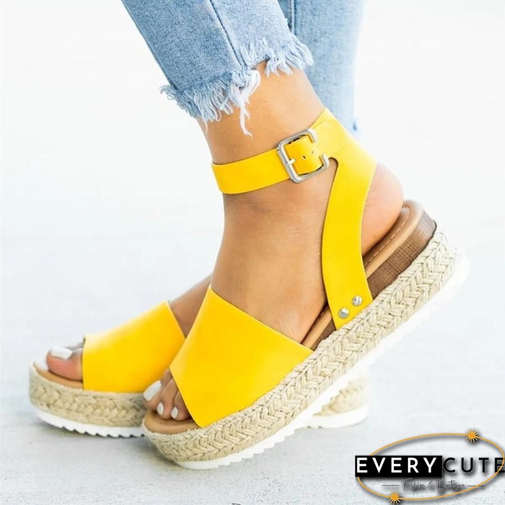 Women Fashion Casual Shoes Breathable Sandals Summer Ankle Strap Sandals Plus Size 35-43