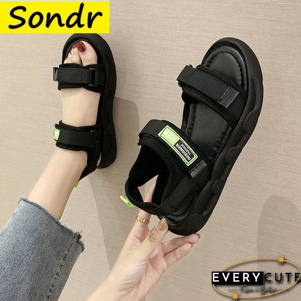 Sports Women Sandals Ins Hot Sale Summer Student Female Sandals Women's Casual Shoes Designer Sandals Thick Flat Sandals