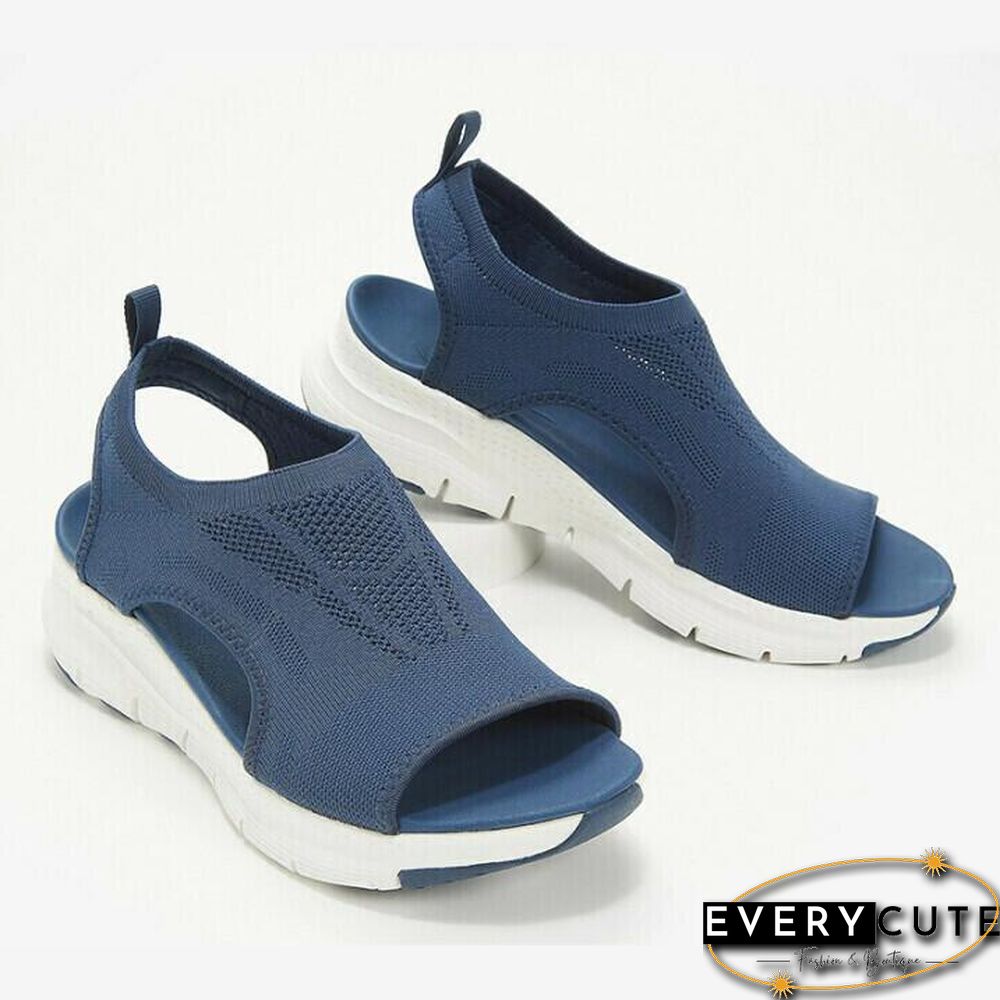 Summer Sport Sandals Washable Slingback Orthopedic Slide Women Platform Sandals Soft Wedges Shoes Casual Footwear