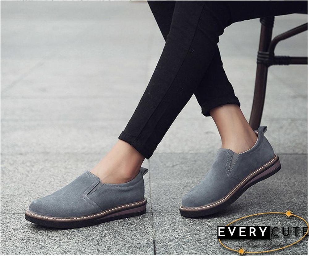 Women Moccasins Flats Genuine Leather Slip On Suede Loafers Shoes