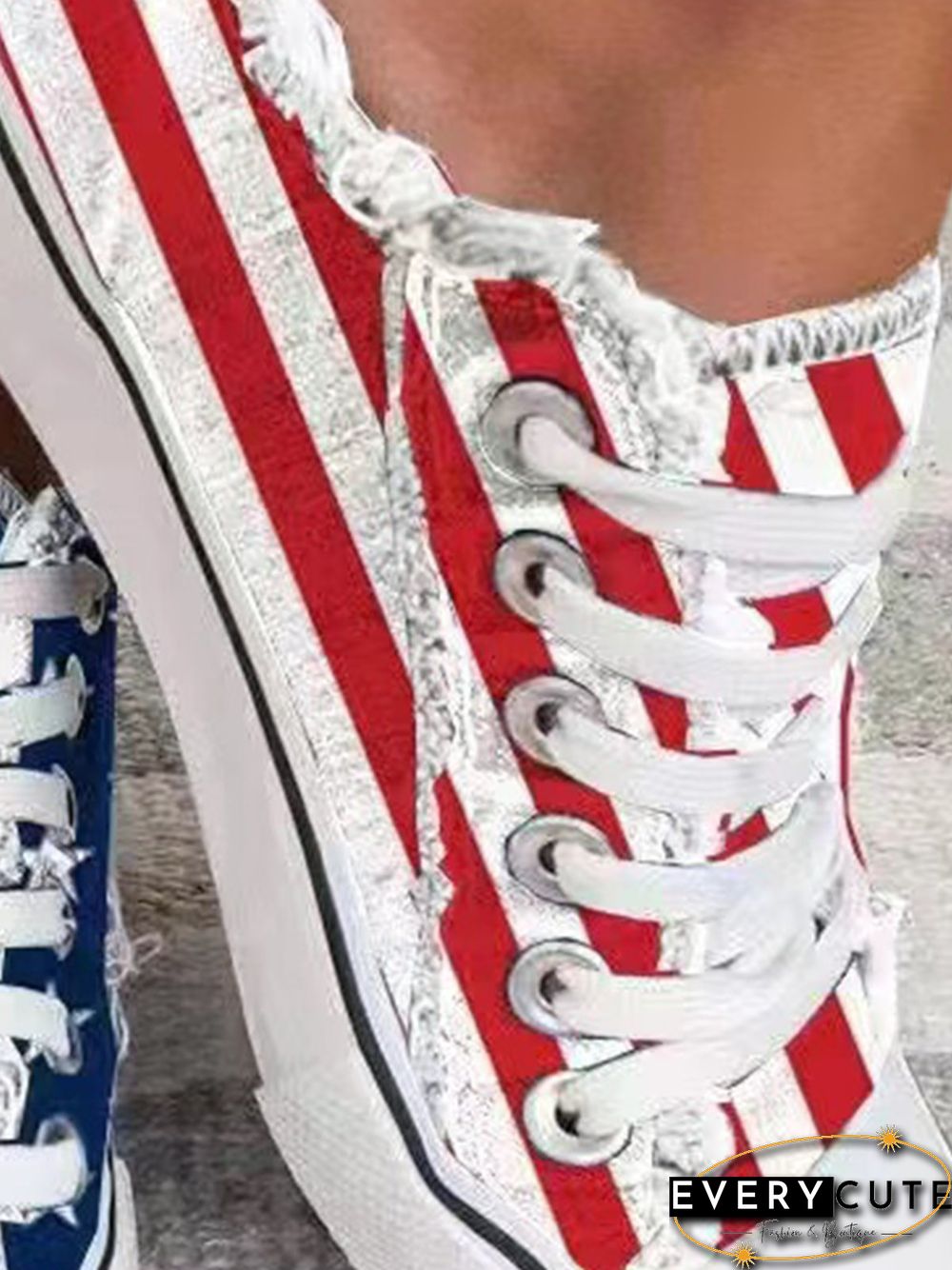 American Independence Day Flag Commemorative Canvas Shoes