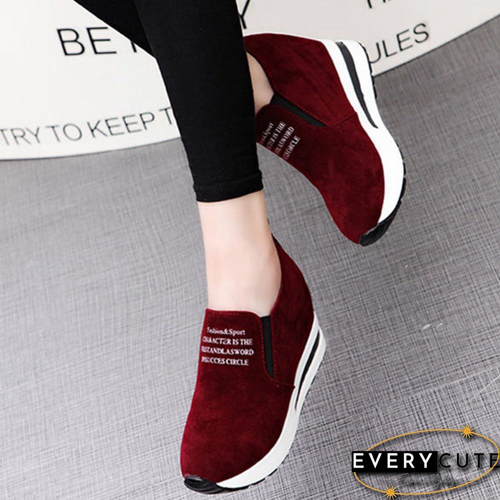 Women Shoes Creepers Casual Solid Color Round Toe Shoes