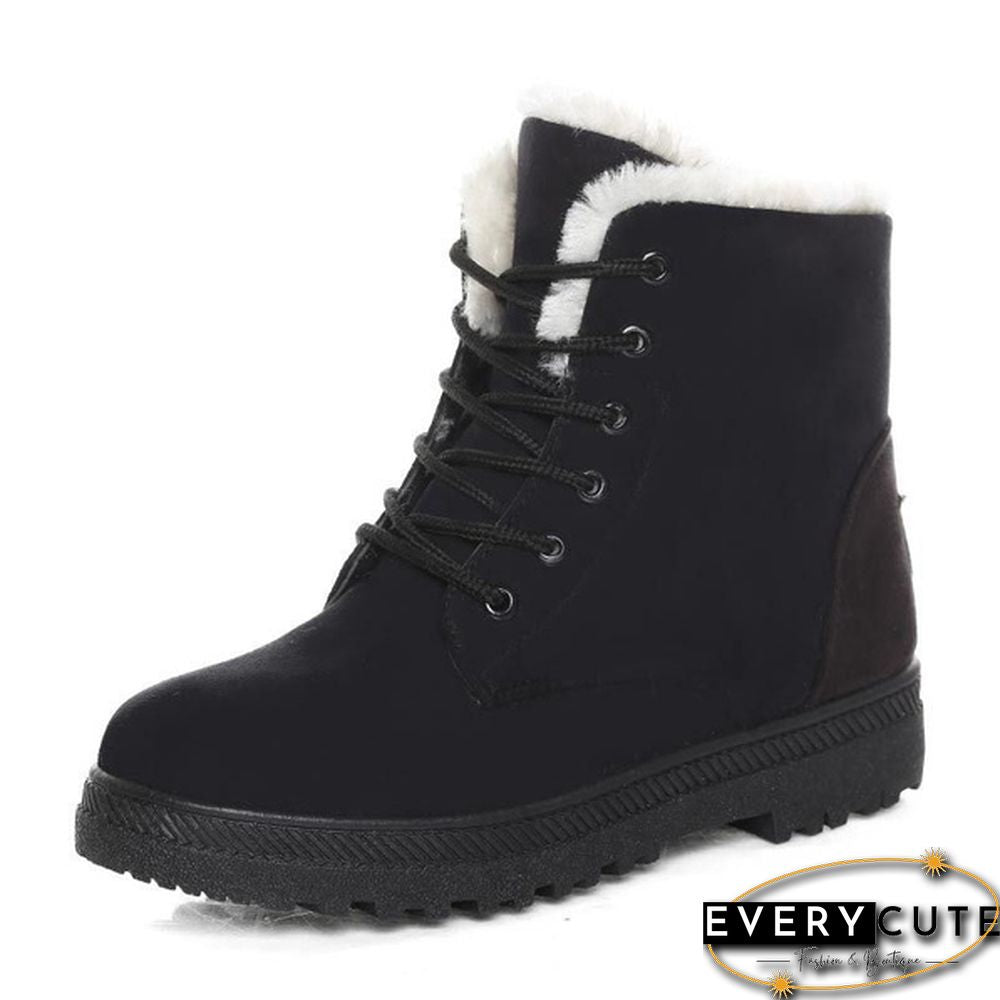 Ankle Snow Boots Stylish Winter Shoes High-top Boots British Style