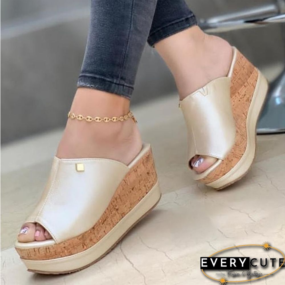 Wedge Slippers Women Shoes Summer Peep Toe Sandals Fashion Platform Slippers Outdoor Casual Flip Flops Sandalias De Mujer