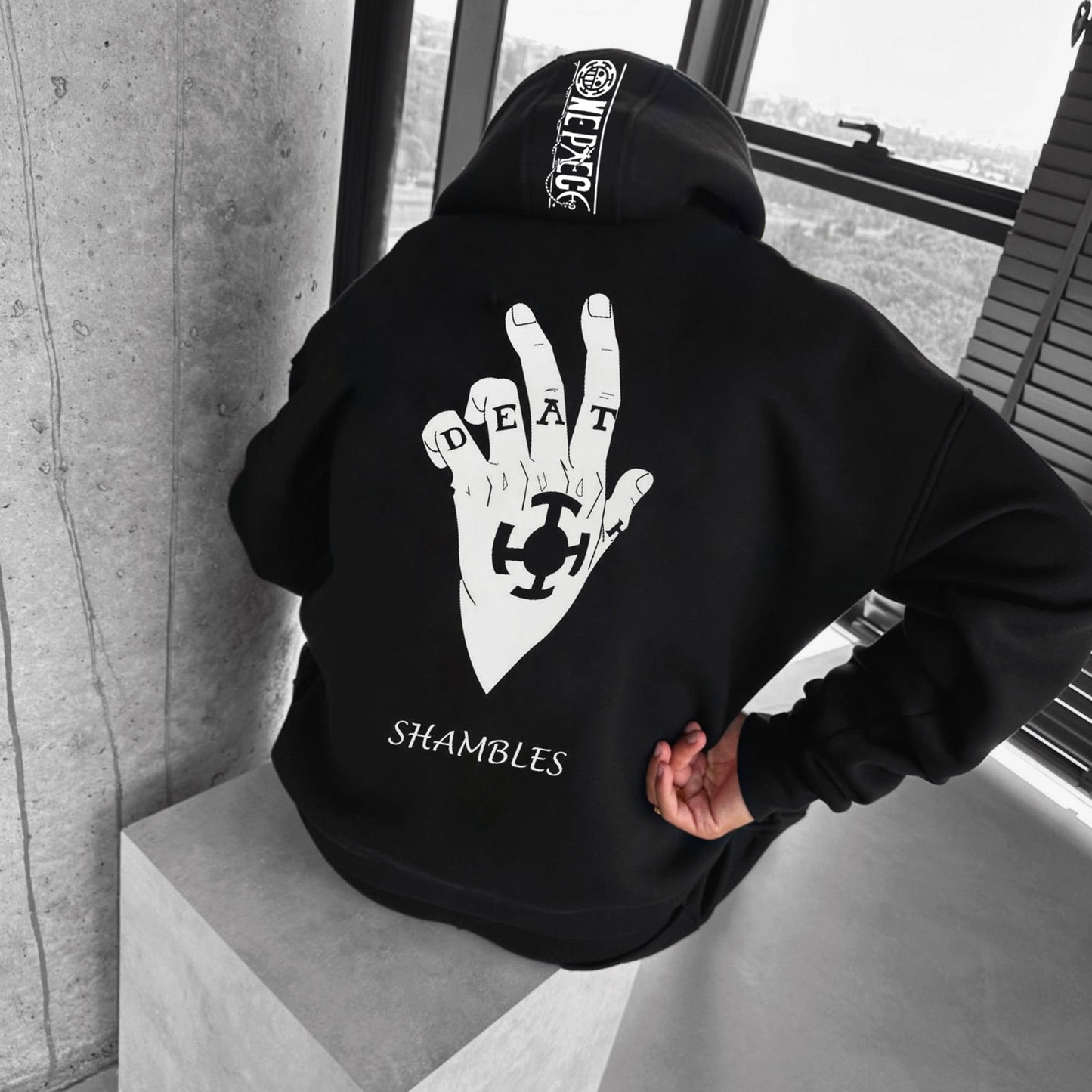 Oversize One Piece Print Hoodie