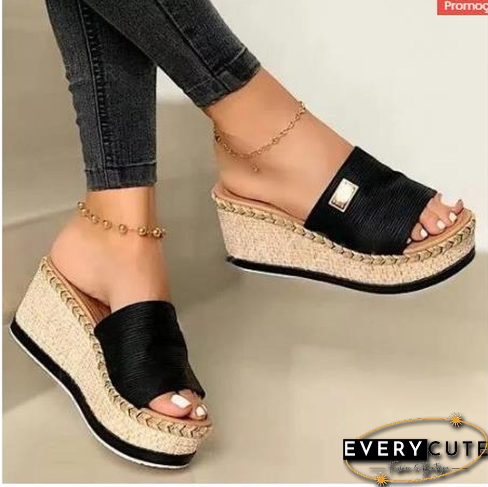 Slippers Women New Hot Style Large Size Platform Wedge Shoes Fashion