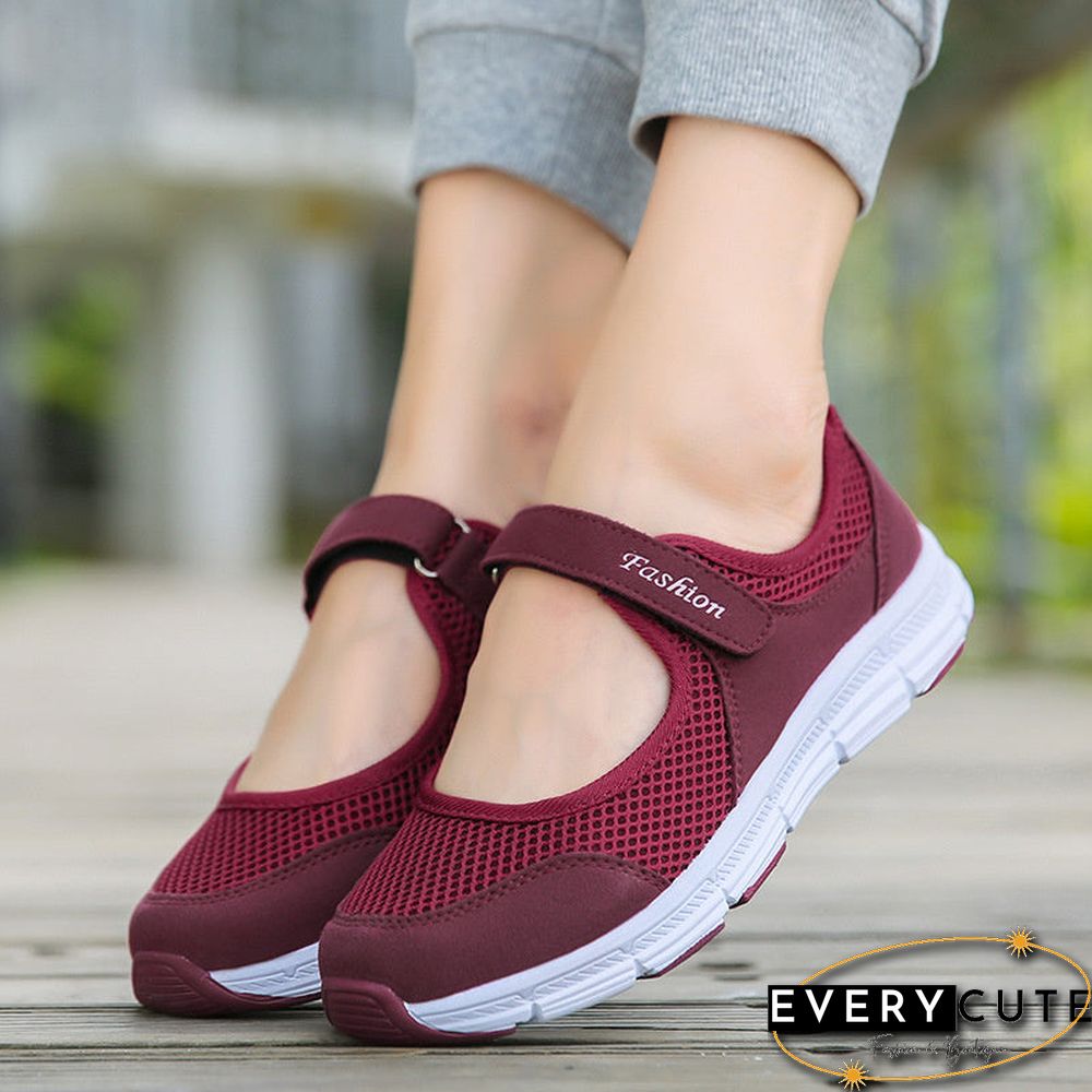 Women Causal Shoes Hollow Out Breathable Flat Shoes