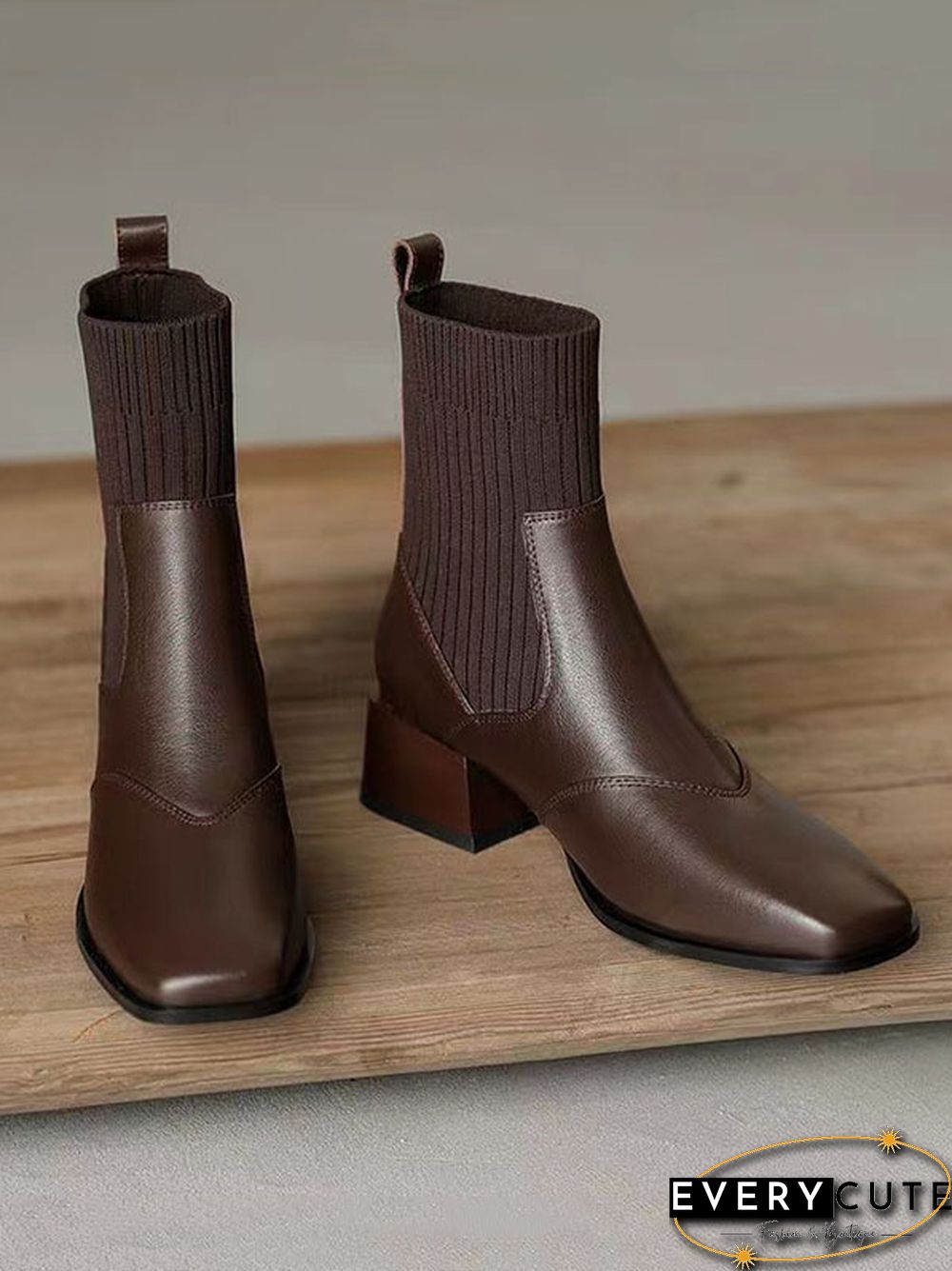 Solid Color Split-Joint Boots Chelsea Boots