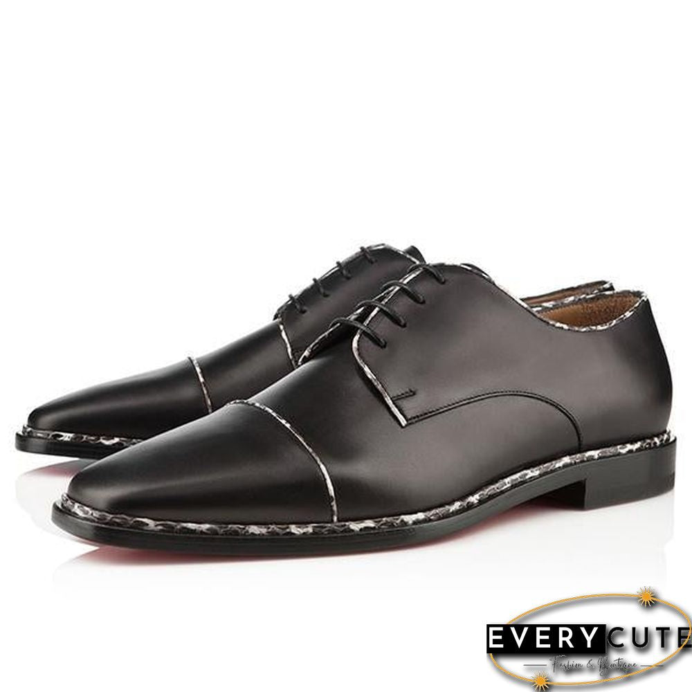 Stylish Color Matching Leather Shoes Oxford Shoes