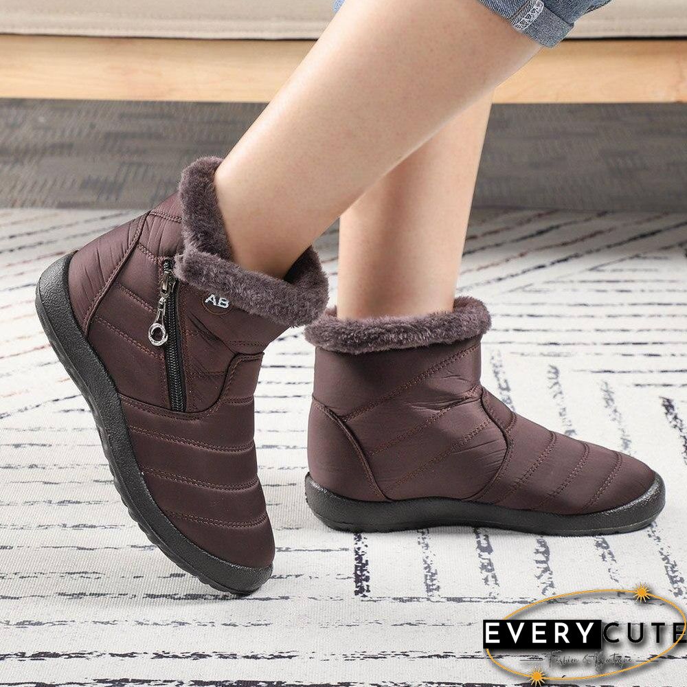 Winter Shoes Women Snow Boots Waterproof Plush Fur Ankle Woman For Boot Black Red Femmes Bottes Esbotas Invierno Botas De Mujer