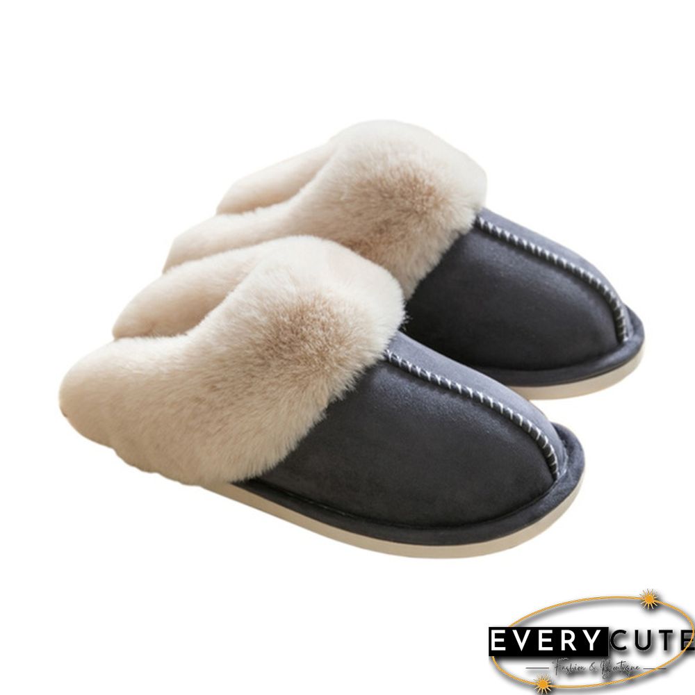 Fashion Women Winter Slippers Indoor Bedroom Lovers Couples Shoes Fashion Warm Shoes Flat Flat Antiskid Slipper