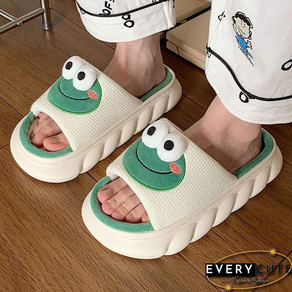 Cartoon Frog Casual Slippers