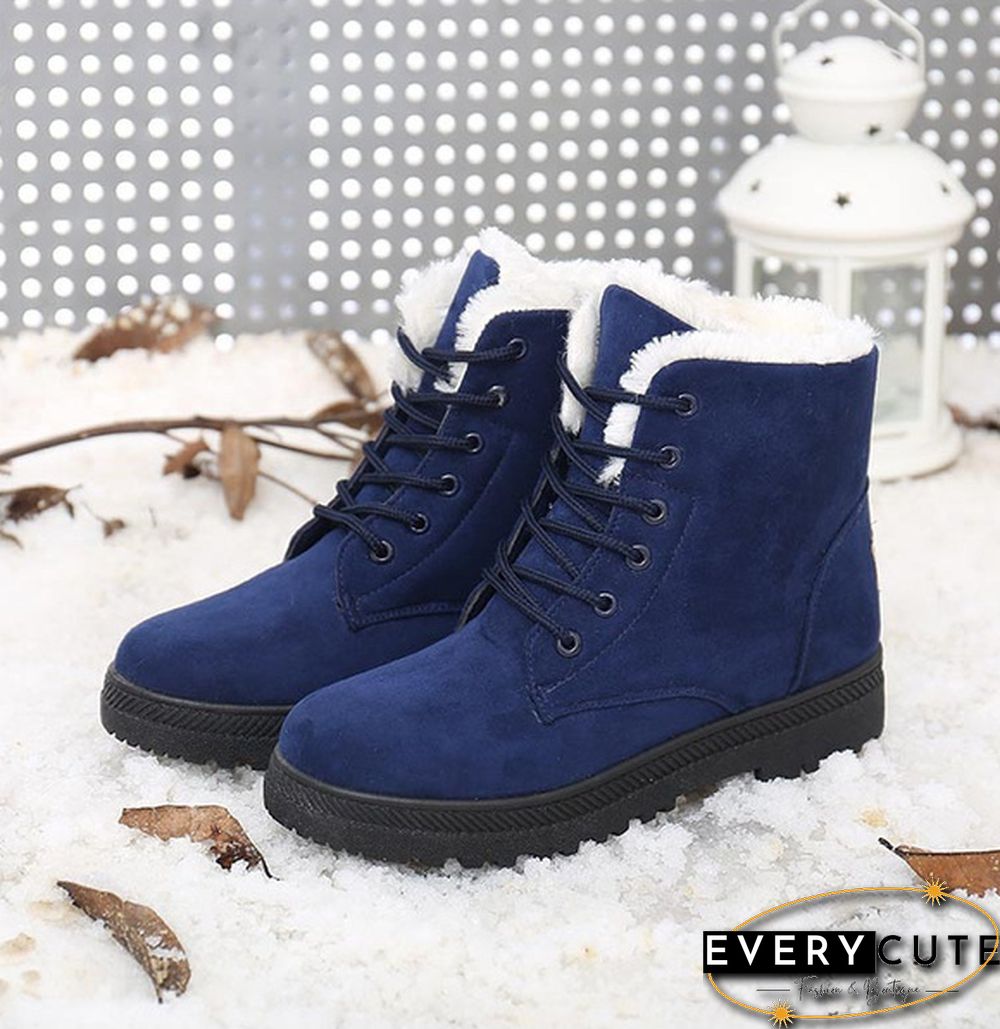 Ankle Snow Boots Stylish Winter Shoes High-top Boots British Style