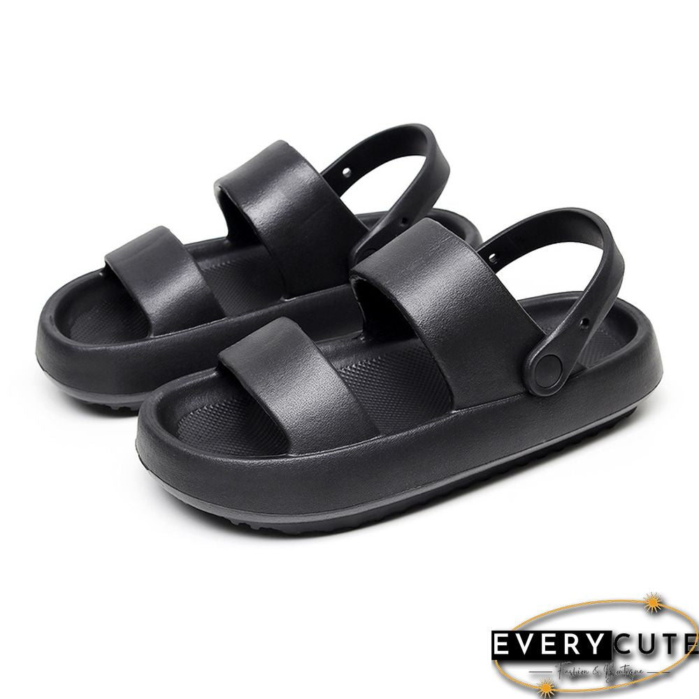 Summer Women Beach Platform Sandals Black Soft Sole EVA Slides Woman Fashion Non-slip Outdoor Slippers Female Comfortable Shoes