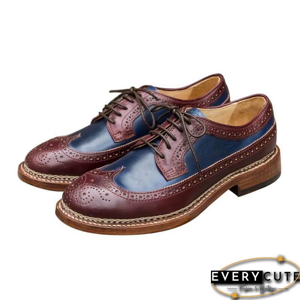 Handmade Genuine Calf Leather Oxford Shoes