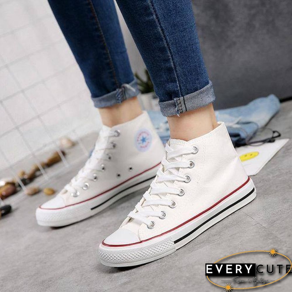 Men Canvas Sneakers Lovers Comfortable Shoes Flats Casual Women Red White Black Blue Breathable Walking shoes Plus Large Size 44