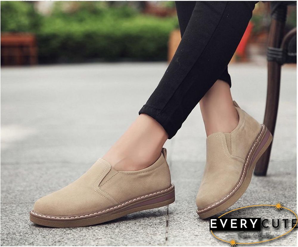 Women Moccasins Flats Genuine Leather Slip On Suede Loafers Shoes