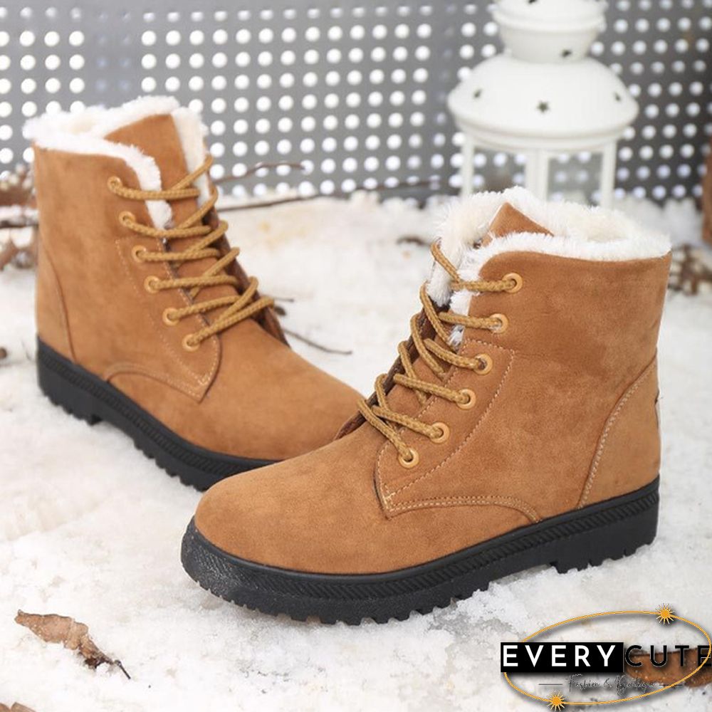 Ankle Snow Boots Stylish Winter Shoes High-top Boots British Style