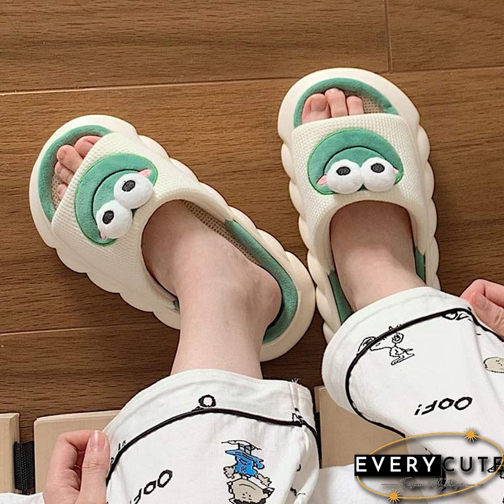 Cartoon Frog Casual Slippers